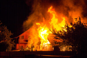 Fire damage resulting in insurance claim