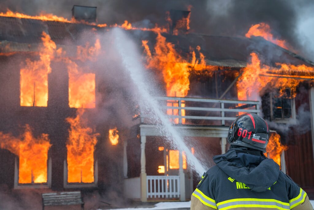 fire being extinguished by water causing more damage resulting in complex insurance claim